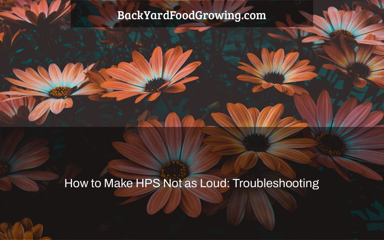 How to Make HPS Not as Loud: Troubleshooting