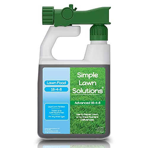 Advanced 16-4-8 Balanced NPK - Lawn Food Quality Liquid Fertilizer - Spring & Summer Concentrated...