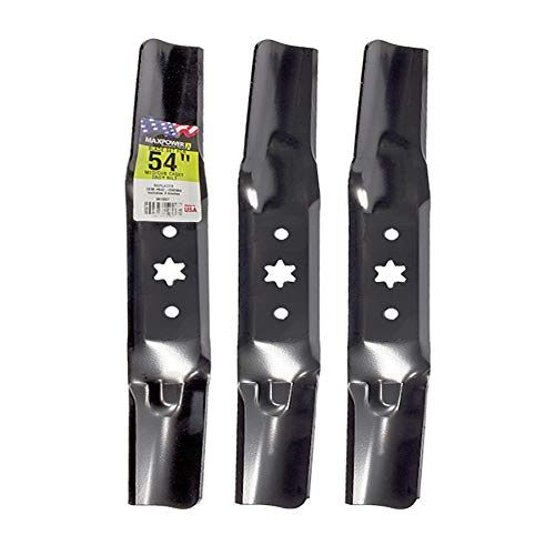 Maxpower 561557B 3-Blade Set for 54' Cut MTD/Cub Cadet/Troy-Bilt Replaces 942-05056a, 742-05056