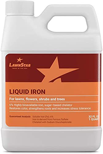 LawnStar Chelated Liquid Iron (32 OZ) for Plants - Multi-Purpose, Suitable for Lawn, Flowers,...